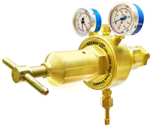 SEEMA Single Stage Double Gauge High Flow Oxygen Gas Pressure Regulator