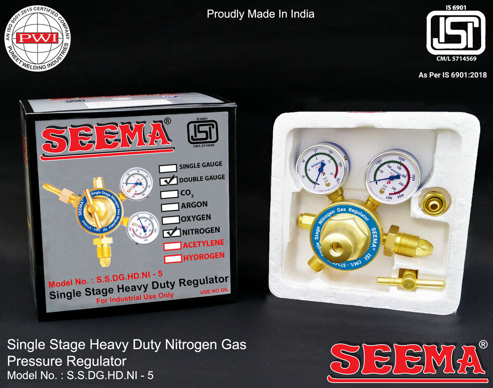 SEEMA Single Stage Nitrogen Gas Pressure Regulator(Heavy Duty)