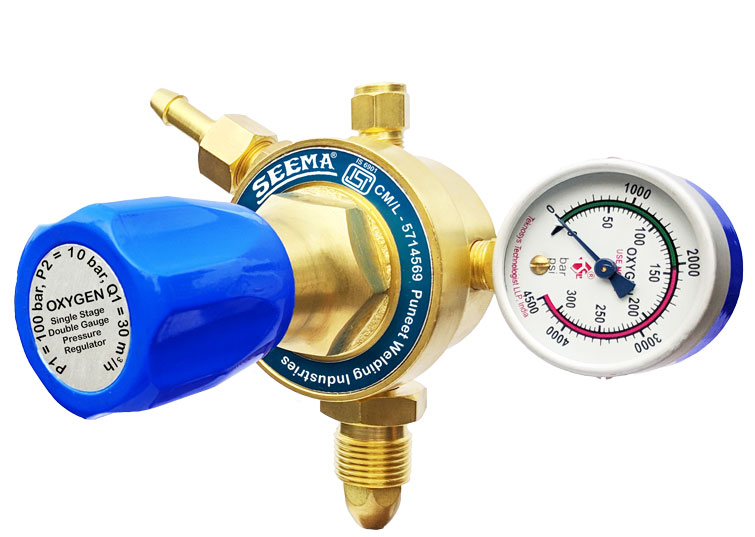 SEEMA Single Stage Single Gauge Oxygen Gas Pressure Regulator(Heavy Duty)