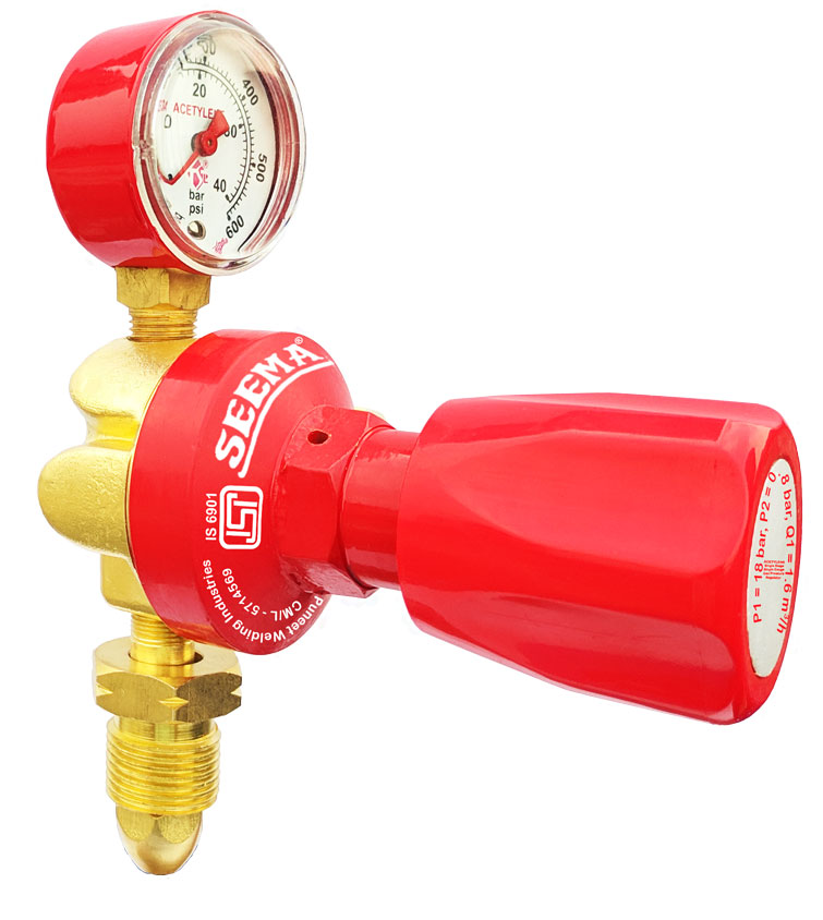 SEEMA Single Stage Single Gauge Acetylene Gas Pressure Regulator(New Model)