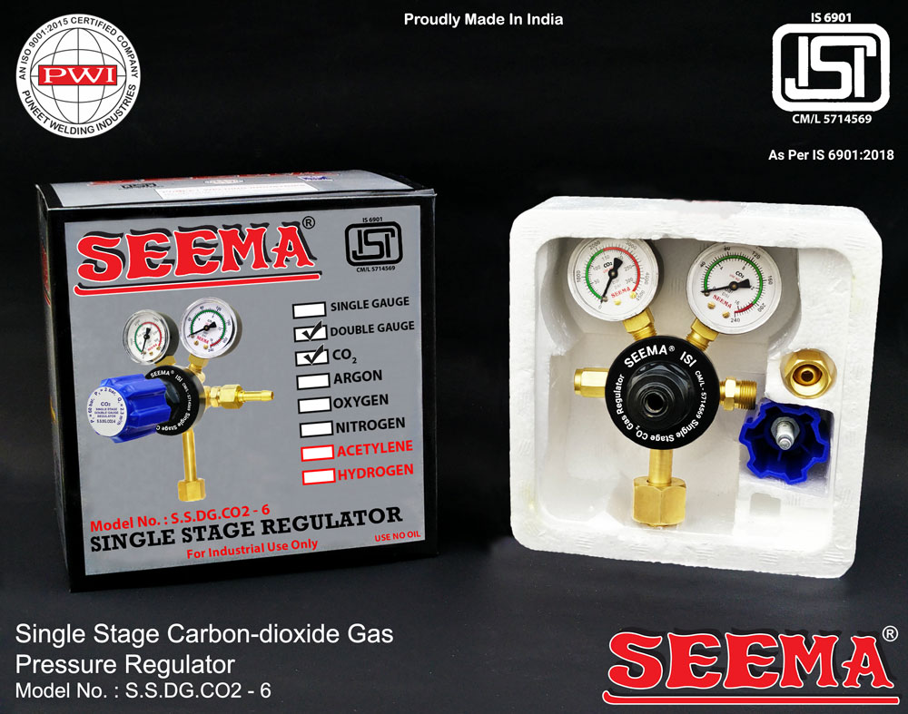 SEEMA Single Stage Carbon-dioxide Gas Pressure Regulator(New Model)